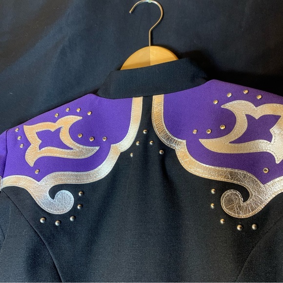 Hobby Horse Carousel Collection Sz XS Equestrian Horse Western Show Suit Purple - Picture 5 of 10